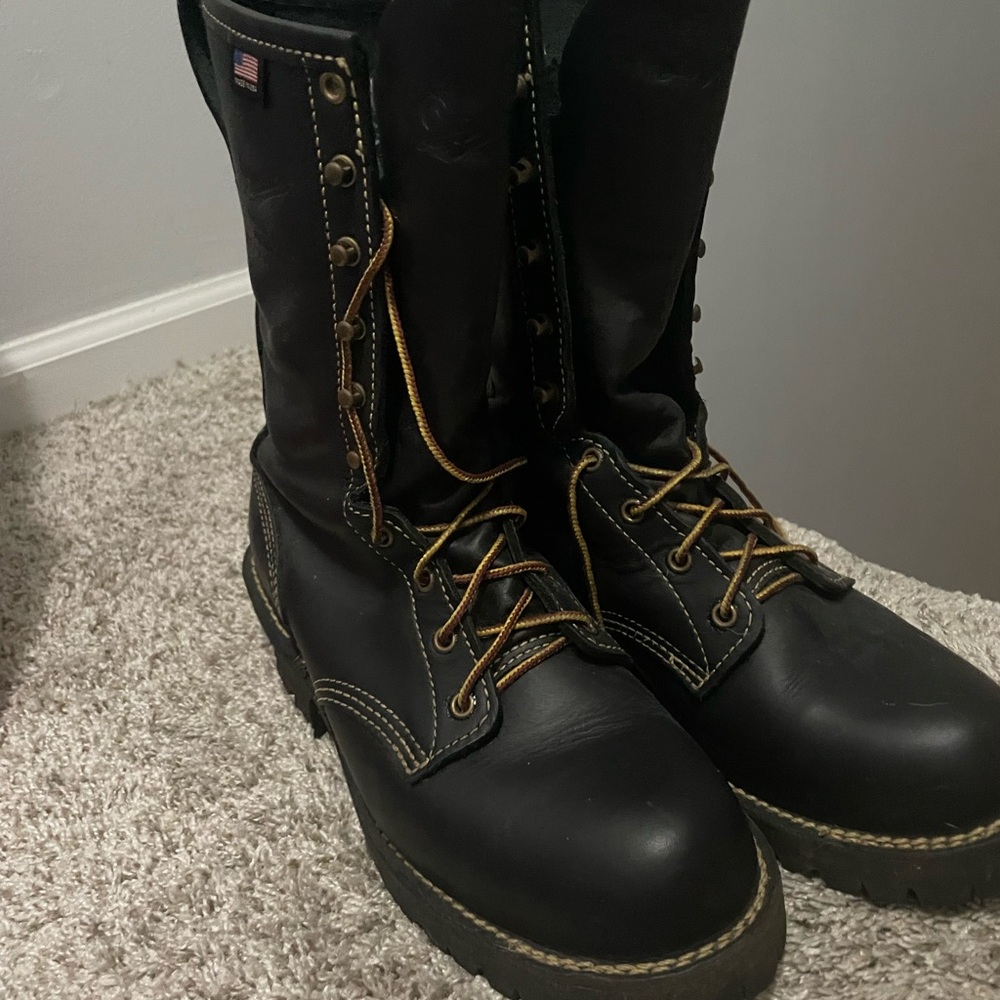 Danner Black Leather Firefighting Boots
